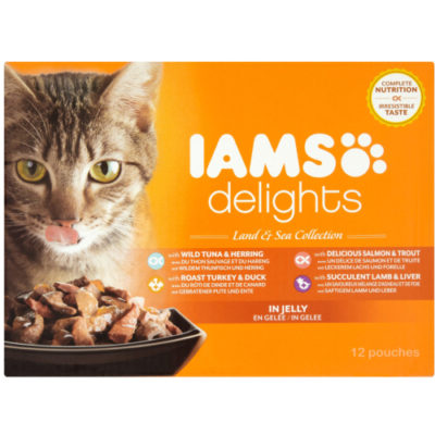 Iams Land & Sea Collection In Jelly Adult Cat Food Iams Land & Sea Collection In Jelly Adult Cat Food